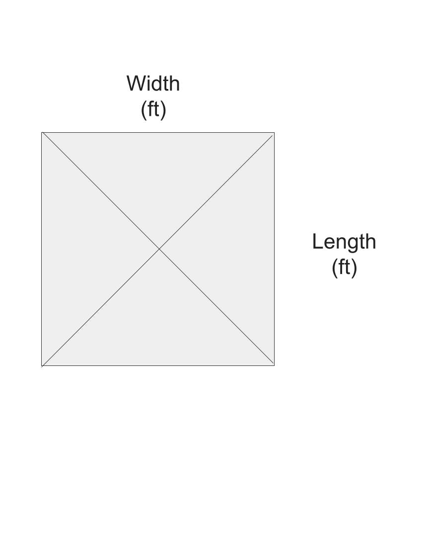 Custom Size Tents (price per square foot)