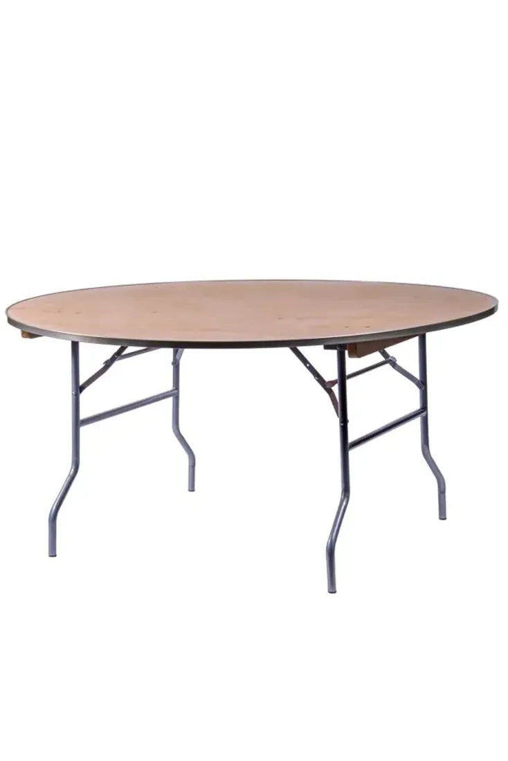 wood round table