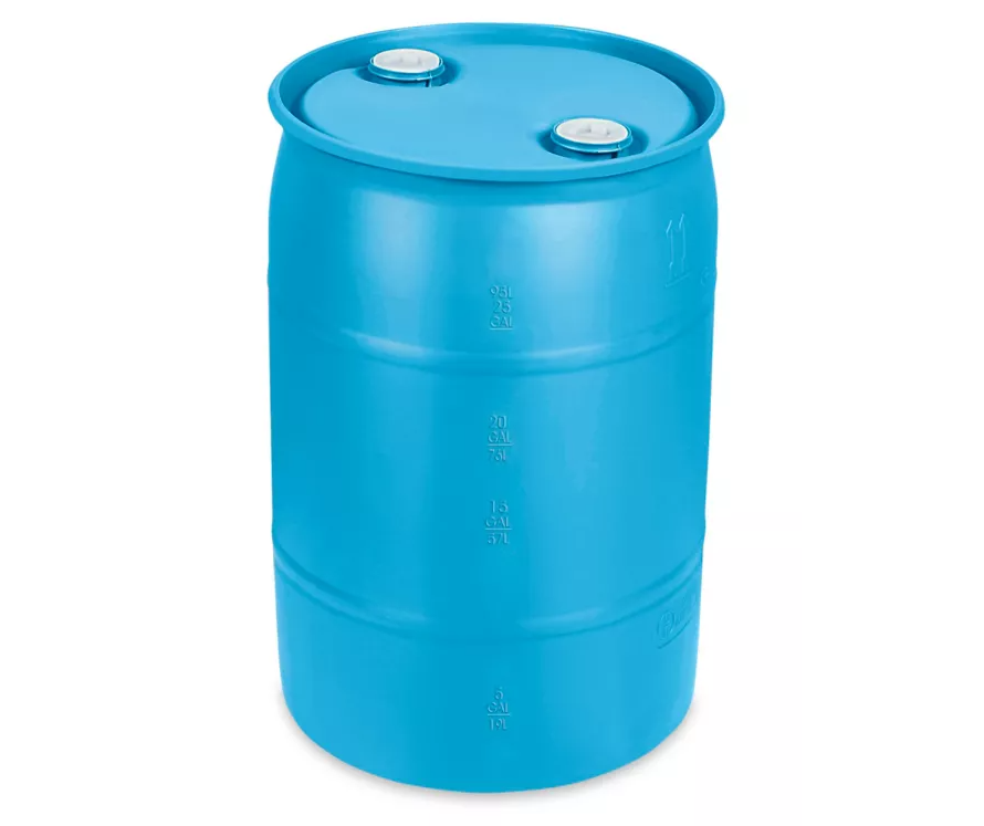 water barrel blue