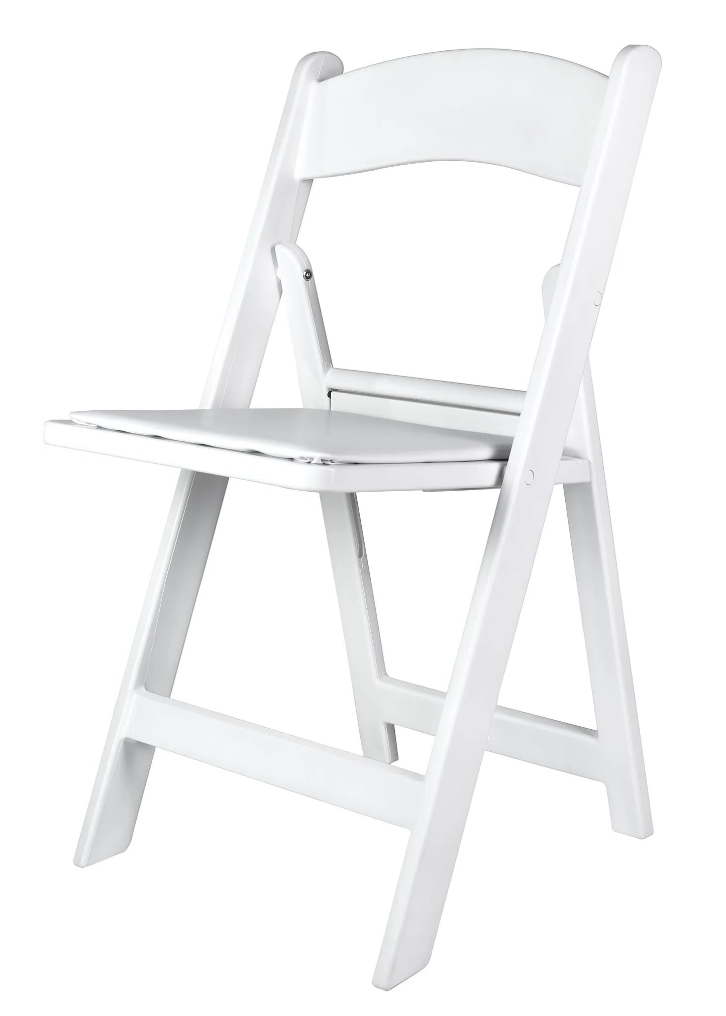 white resin folding chair